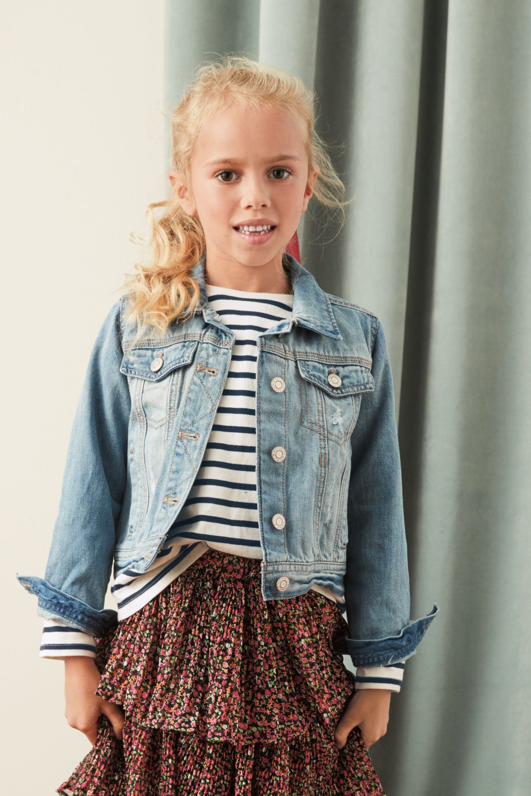 Next Denim Jacket - Regular Fit - Mid Blue/Blue Next Denim Jacket - Regular Fit - Mid Blue/Blue