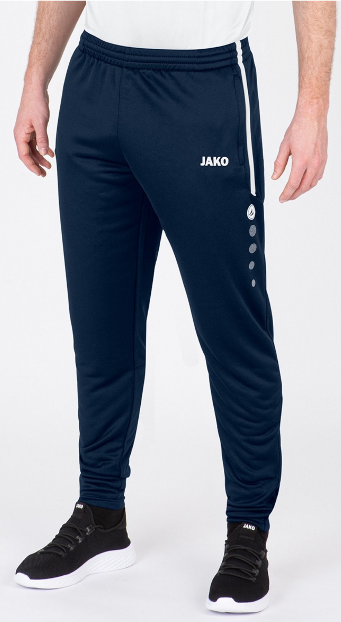 Jako Active Training Pants - Youth Football - Marine/Neon